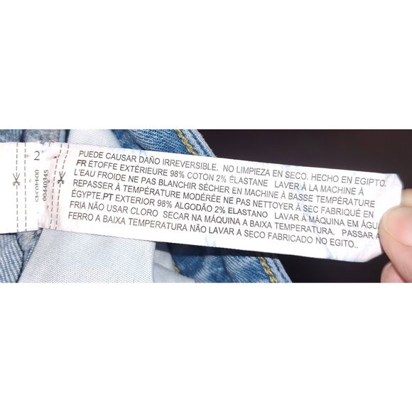 Forever 21 High rise Button Fly Cut off denim jean shorts Size 18 distressed - Picture 7 of 13